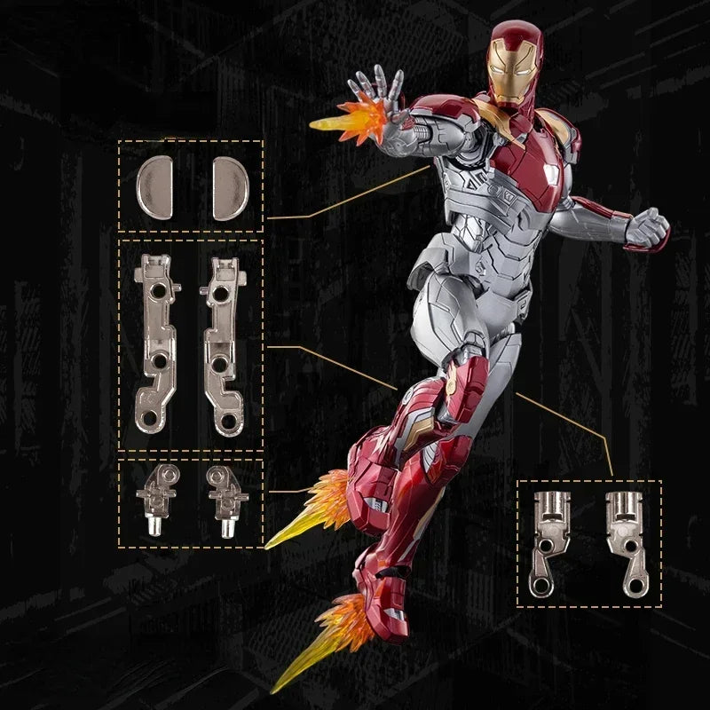 MORSTORM E-Model Marvel Iron Man MK50 49 46 47 43 MK7 Iron SpiderMan Deluxe 1/9 Scale Action Figure Assembled Model Gift Toy