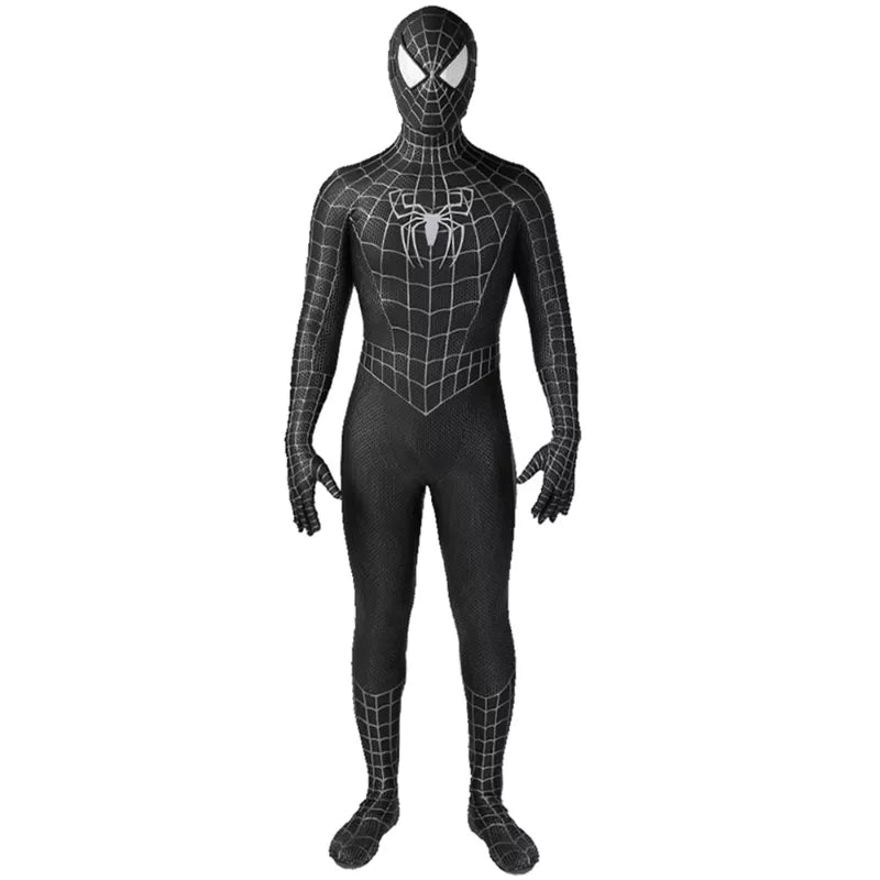 Tobey Maguire Spiderman Costume Black/Red Raimi Spider Man Cosplay Superhero Zentai Suit Halloween Costumes for Adults
