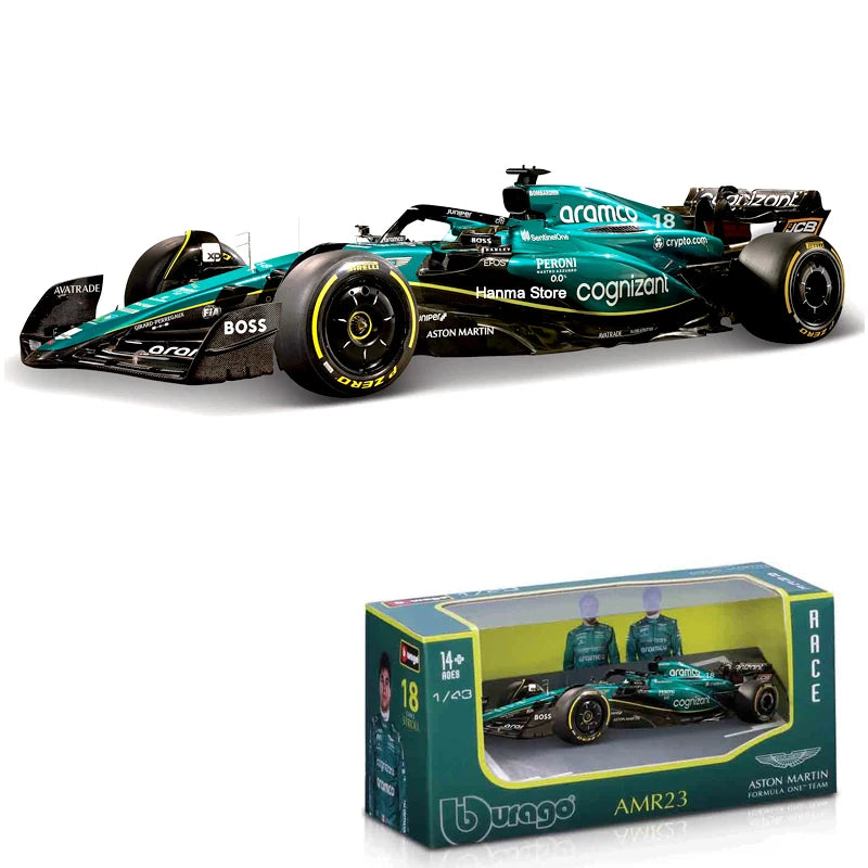 F1 COLLECTION 1:43 Aston Martin AMR23 Mercedes W14 Red Bull RB19 Miami GP Ferrari SF23 Alpine A523 F1 Model Formula Car Static Racing