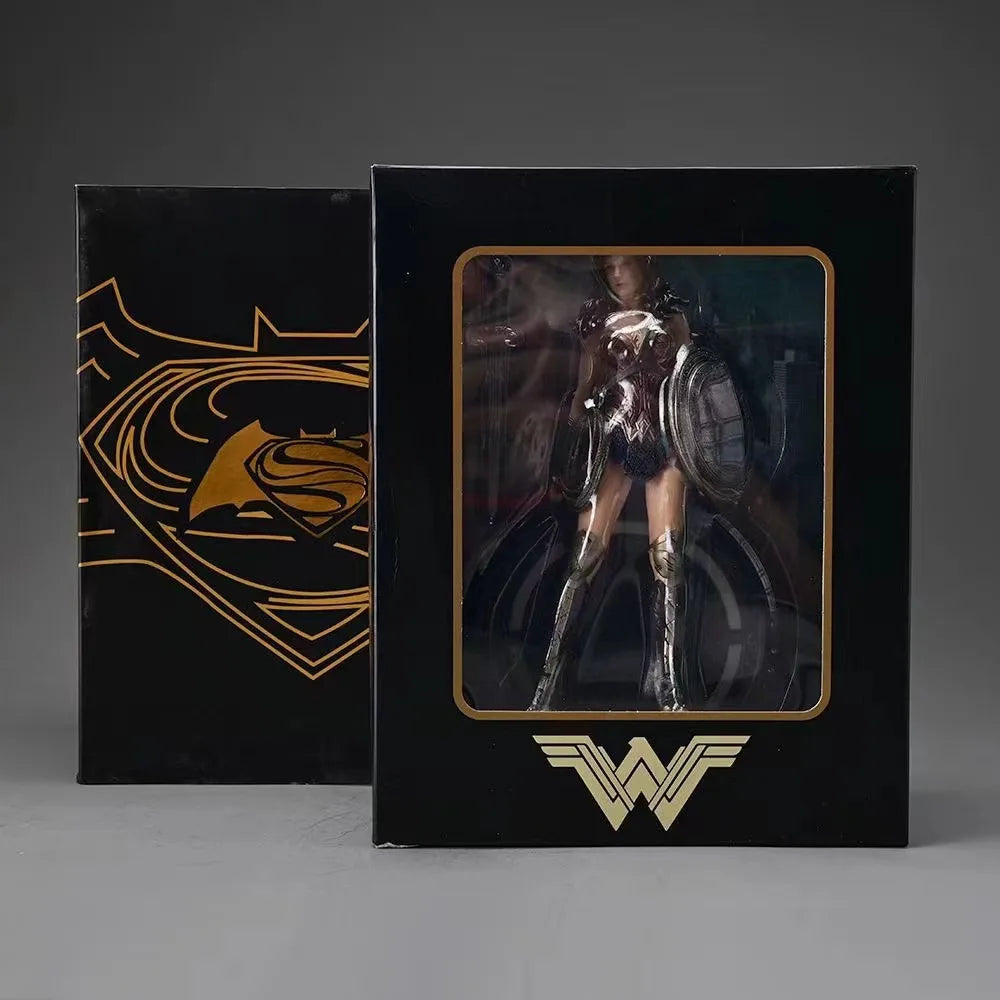 Justice League DC Statues Superman Batman Reloaded Wonder Woman Luminous Base Figure Model Ornament Decoration Gift