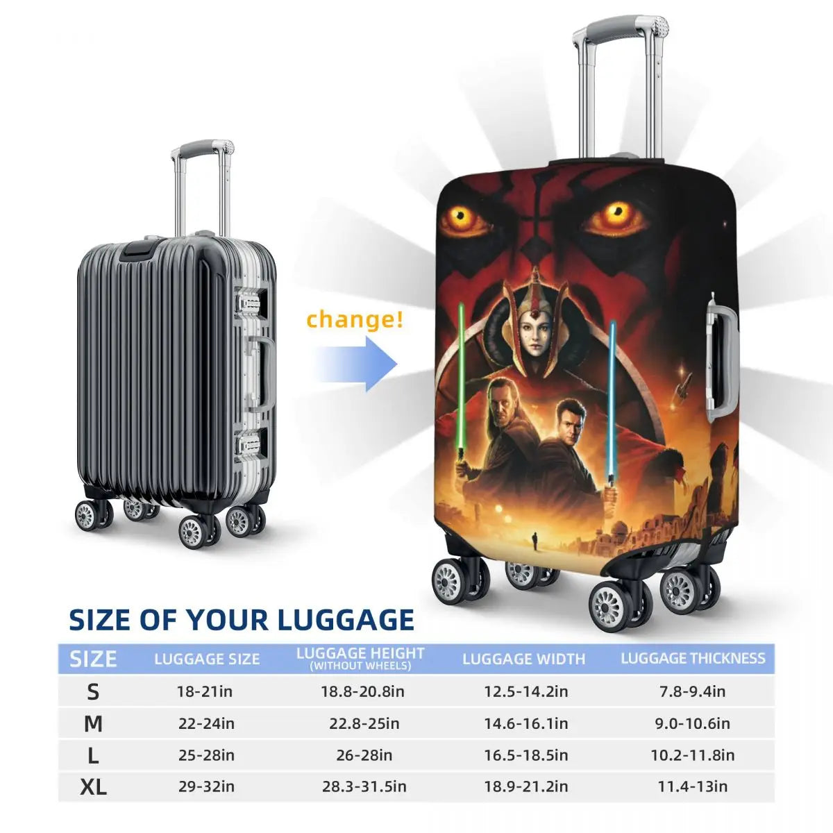 Star Wars Suitcase Cover Vacation Business Stretch Luggage Case Protector