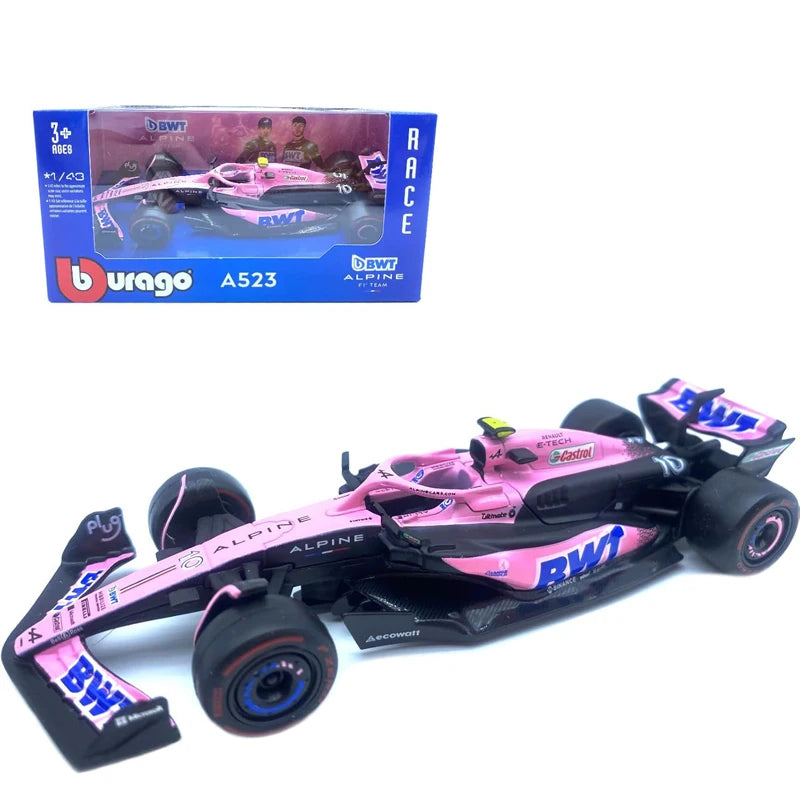 F1 COLLECTION 1:43 Aston Martin AMR23 Mercedes W14 Red Bull RB19 Miami GP Ferrari SF23 Alpine A523 F1 Model Formula Car Static Racing
