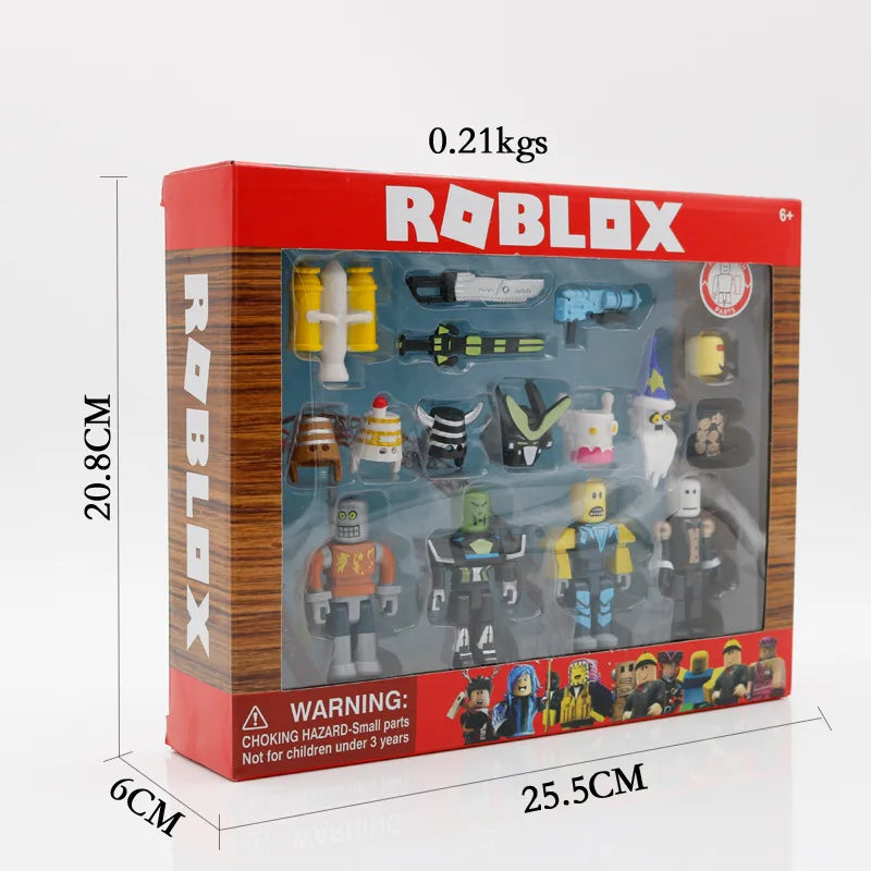 4/PCS Robot Roblox Blocks Figurine Virtual World DynaBlocks Juguetes Doll Game Peripheral Hand Model Decoration Toy Gift
