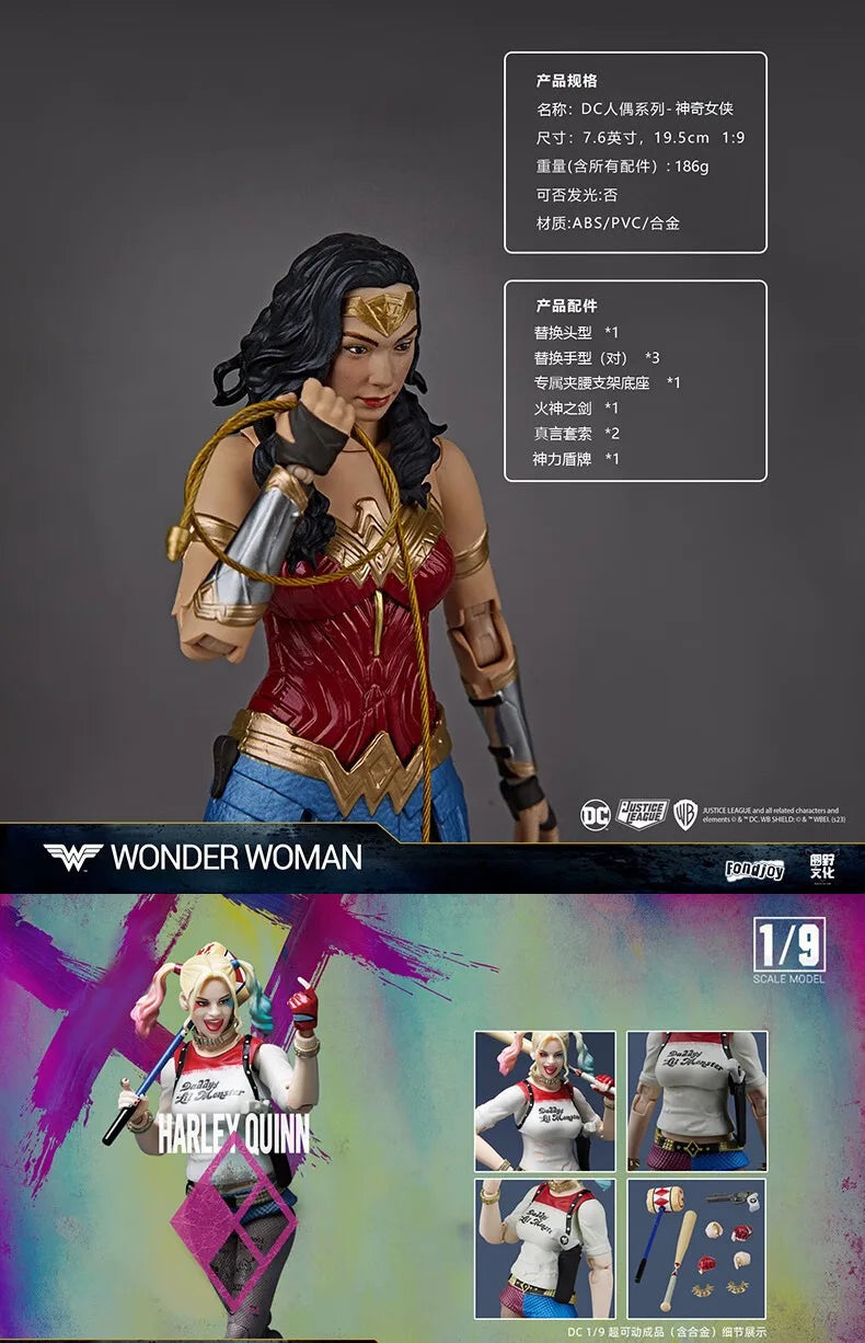 DC Originals Justice League Action Figure Superman Batman Wonder Woman Aquaman Mera Anime Figures Collectble Models Toys Gift