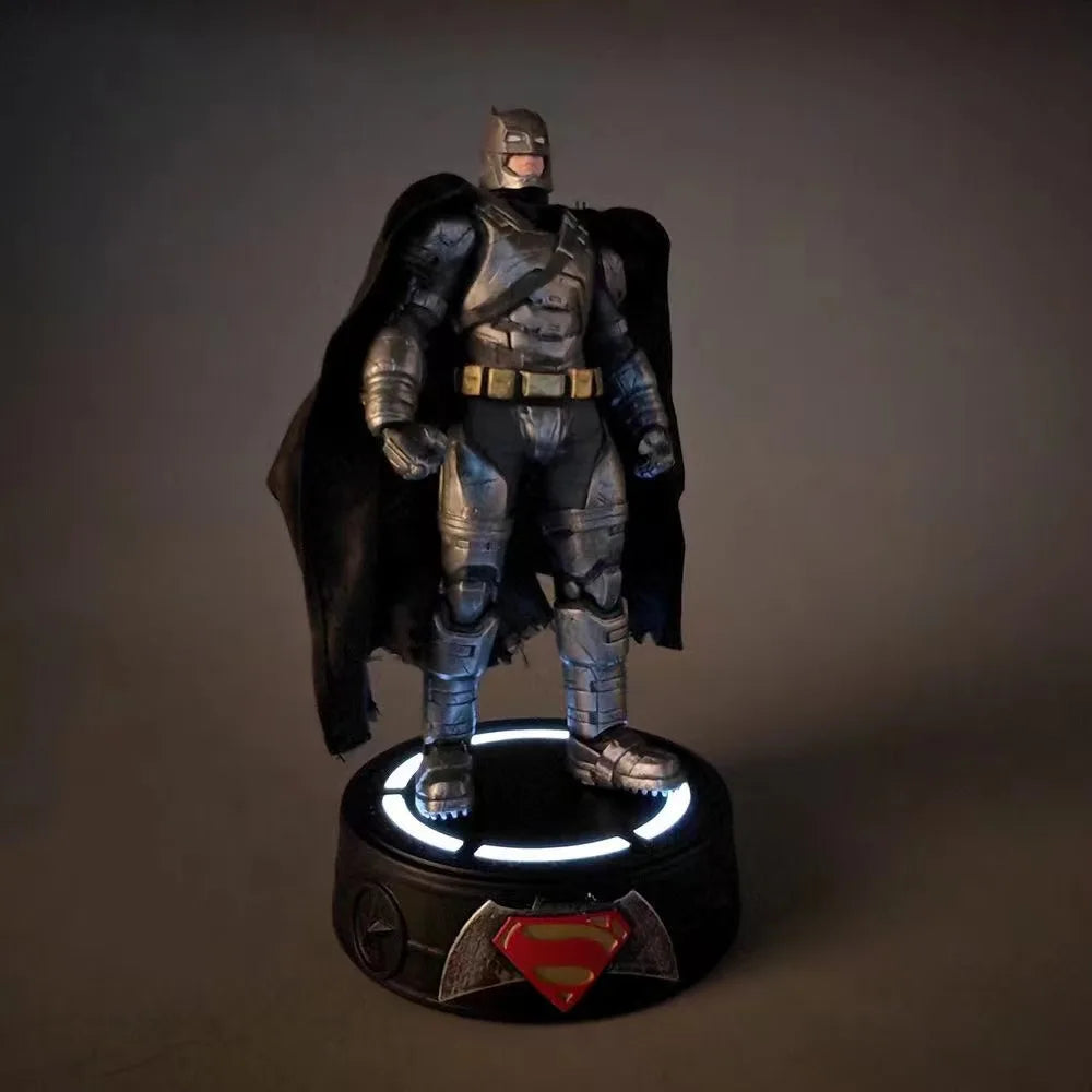 Justice League DC Statues Superman Batman Reloaded Wonder Woman Luminous Base Figure Model Ornament Decoration Gift