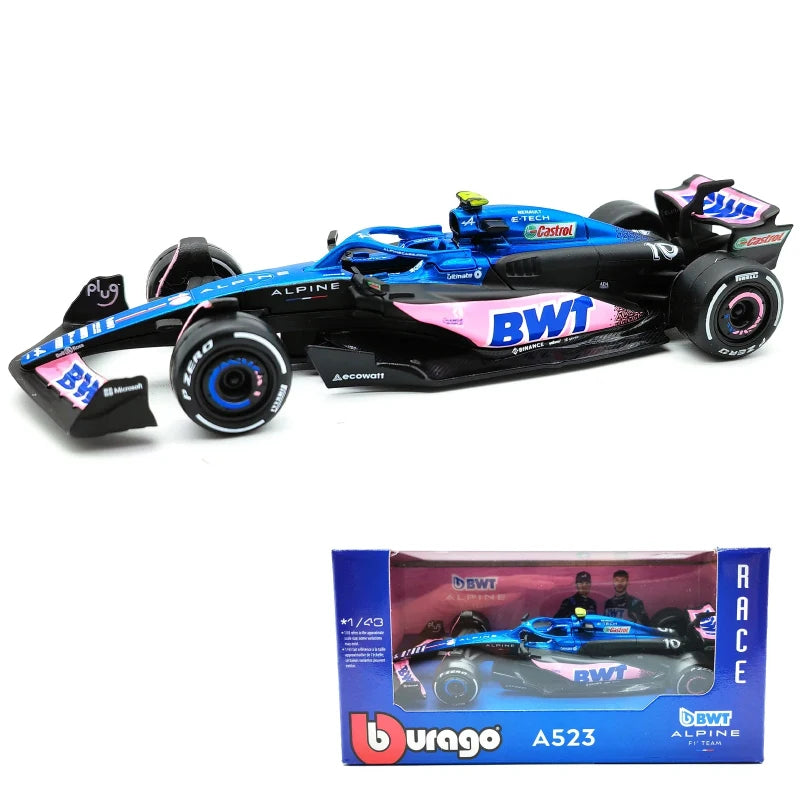 F1 COLLECTION 1:43 Aston Martin AMR23 Mercedes W14 Red Bull RB19 Miami GP Ferrari SF23 Alpine A523 F1 Model Formula Car Static Racing