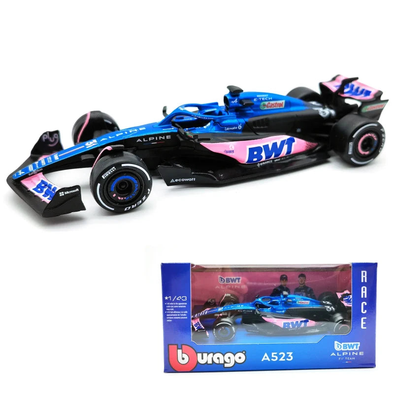 F1 COLLECTION 1:43 Aston Martin AMR23 Mercedes W14 Red Bull RB19 Miami GP Ferrari SF23 Alpine A523 F1 Model Formula Car Static Racing