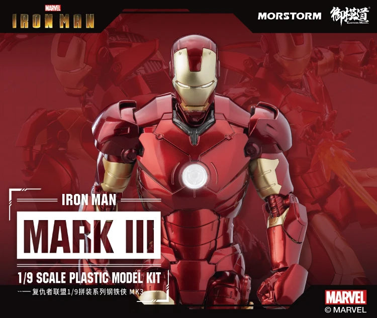 MORSTORM E-Model Marvel Iron Man MK50 49 46 47 43 MK7 Iron SpiderMan Deluxe 1/9 Scale Action Figure Assembled Model Gift Toy