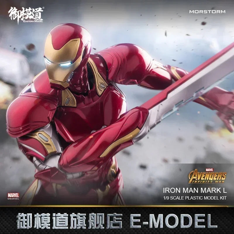 MORSTORM E-Model Marvel Iron Man MK50 49 46 47 43 MK7 Iron SpiderMan Deluxe 1/9 Scale Action Figure Assembled Model Gift Toy