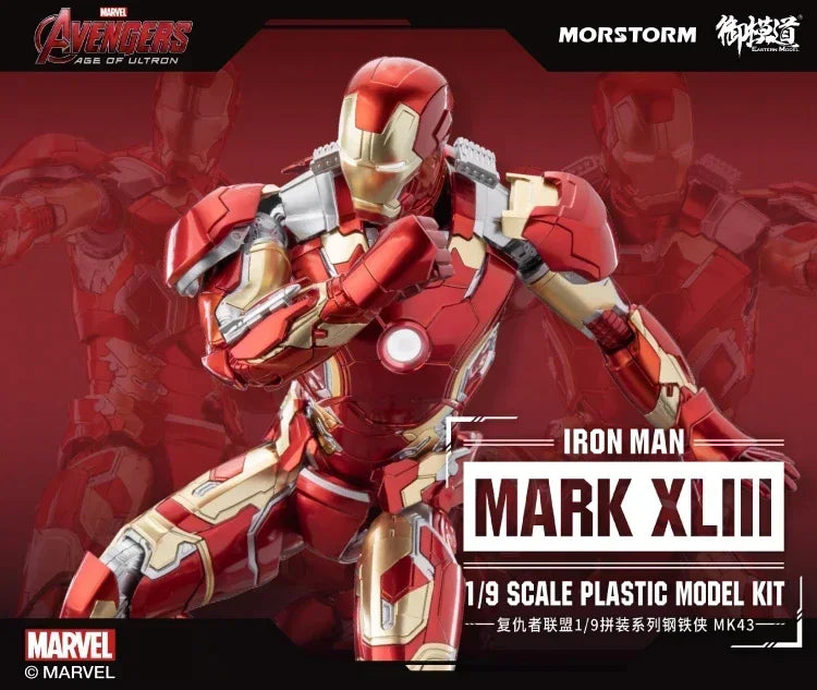 MORSTORM E-Model Marvel Iron Man MK50 49 46 47 43 MK7 Iron SpiderMan Deluxe 1/9 Scale Action Figure Assembled Model Gift Toy