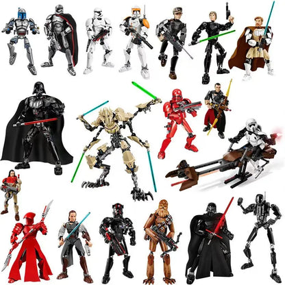 Star Wars series characters General Griffith, Luke Skywalker, Obi Wan, Finn, Ray, and Caroline character block boy gifts