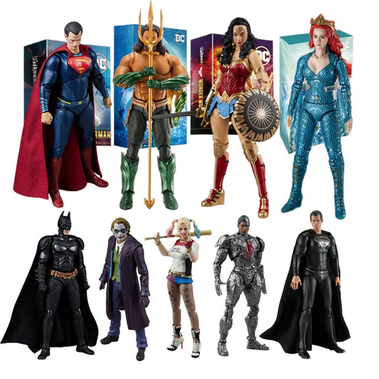 DC Originals Justice League Action Figure Superman Batman Wonder Woman Aquaman Mera Anime Figures Collectble Models Toys Gift